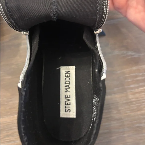 Black Suede Girls Boots - Picture 4 of 5